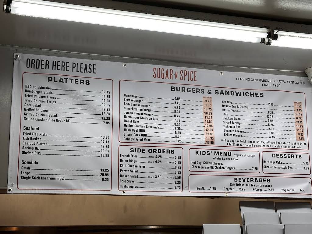 Sugar-n-Spice Menu 6